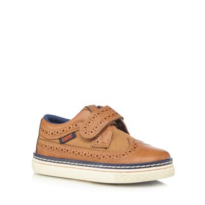 Baker by Ted Baker Boys' tan brogue rip tape shoes